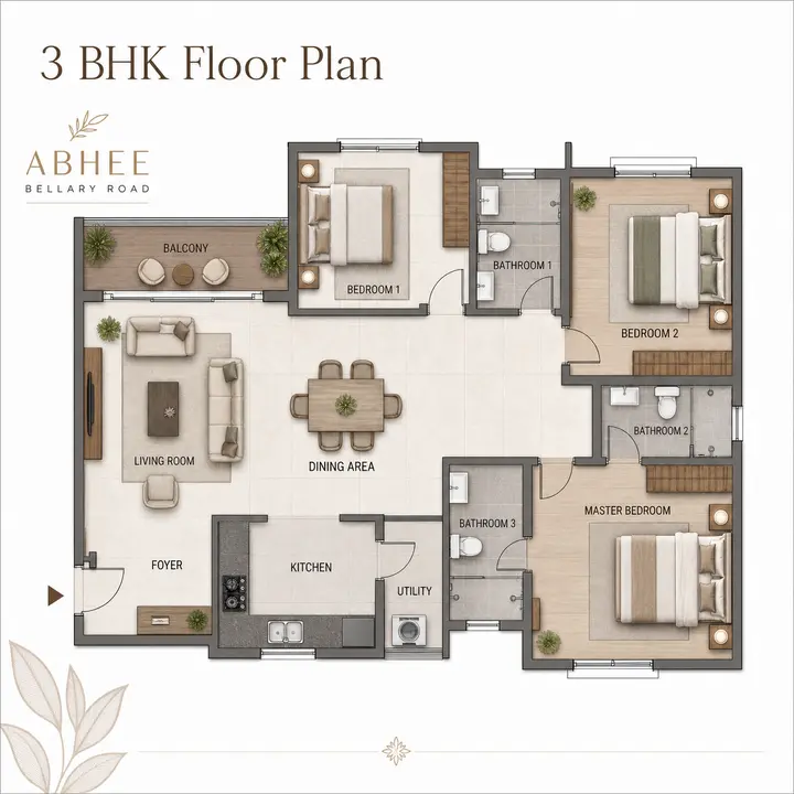 Abhee Bellary Road 3bhk