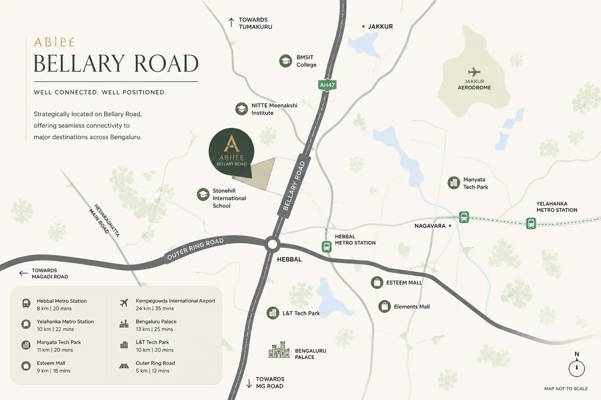 Abhee Bellary Road location map
